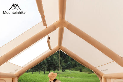 Mountainhiker 6-8 Person Portable Camping Tent Waterproof Family Beach Tent Quick Opening, Anti-UV Hand Air Pump Inflatable Ten