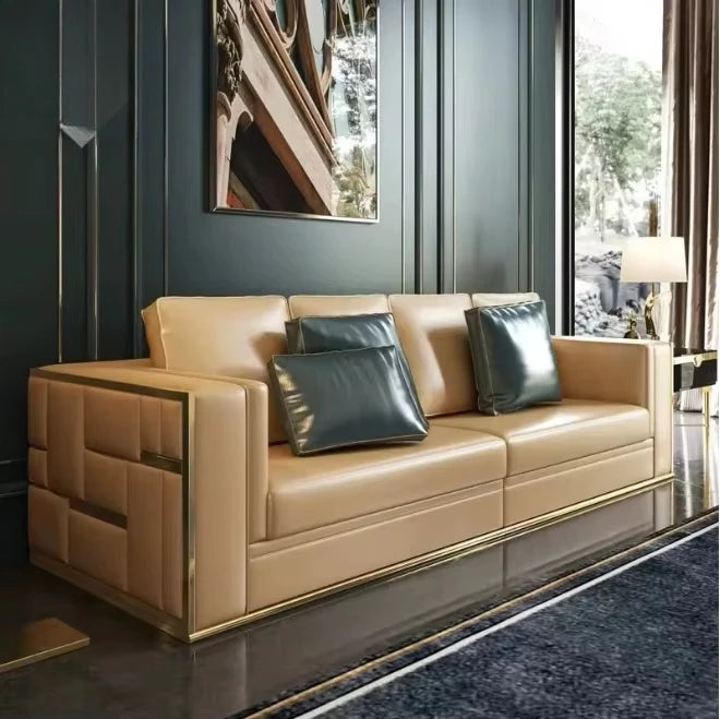 Modern Sofa Sectional Luxury 1/2/3 Seat Sofa Set Hot Sale Genuine Leather Upholstery Furniture for Living Room Sofa Couch