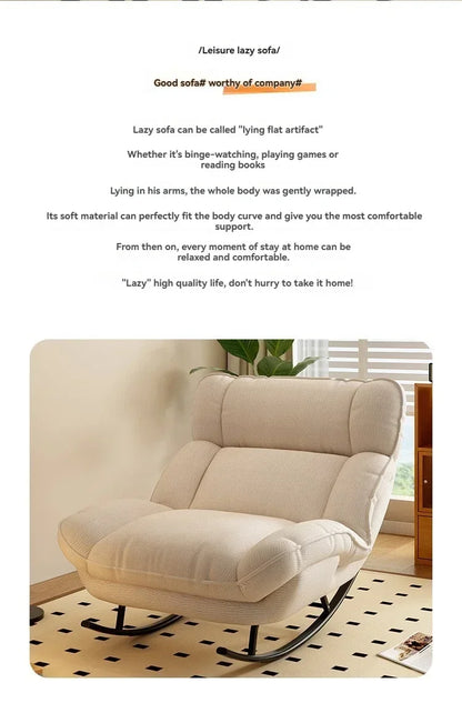 Lazy Sofa, Rocking Chair, Lounge Chair, Balcony, Home Use Leisure Chair, Reclining or Sleeping, Living Room Rocking Chair