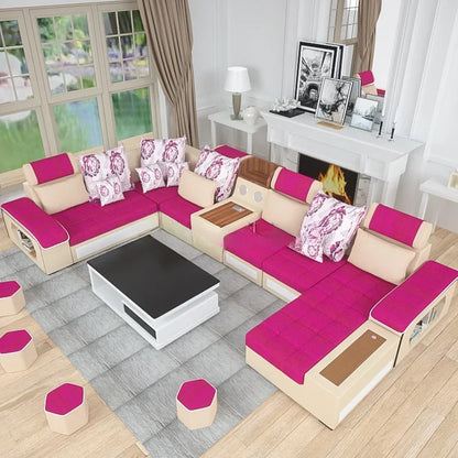 'lazy contemporary folding restaurant turkish leather sleeper sectional sofa furniture 100% leather modern sofa set