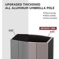 9x12 FT Patio Umbrella, Large Cantilever Rectangular Double Top Heavy Duty Offset Umbrellas with 360° Rotation, Outdoor shade