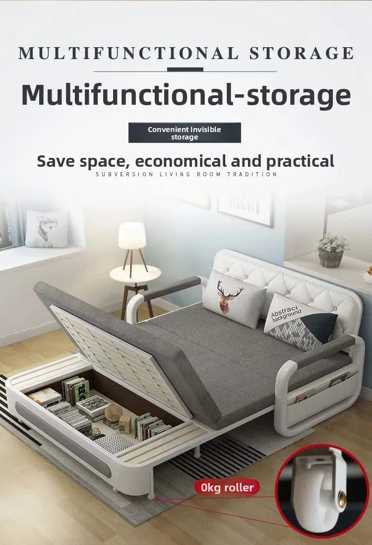 retractable small apartment living room, push pull single double sofa foldable