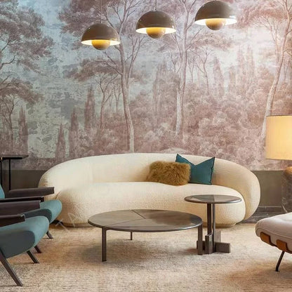 Semicircle Curved Sectional Sofa Living Room Modern Velvet Boucle Fabric Julep Sofa