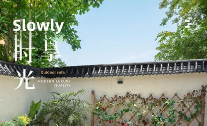 Outdoor PE Rattan Garden Sofas Courtyard Open-air Sofa Chair Combination Outdoor Garden Leisure Balcony Full Arc Sofa Chairs FF