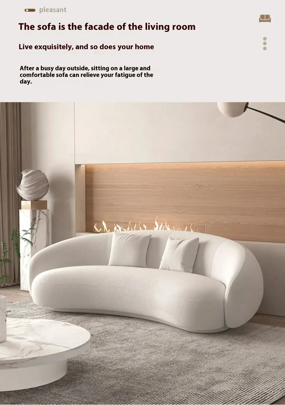 Italian Banana Sofa Minimalist Shaped Sofa Living Room Simple Modern Arc Cashew  Set Lazy Sofa Home Furniture
