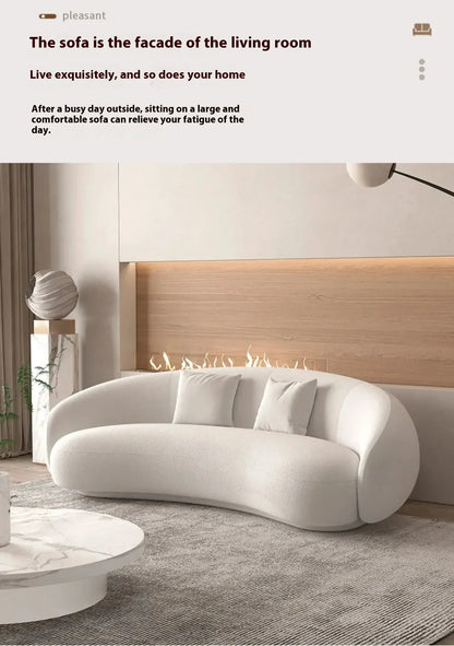 Italian Banana Sofa Minimalist Shaped Sofa Living Room Simple Modern Arc Cashew  Set Lazy Sofa Home Furniture