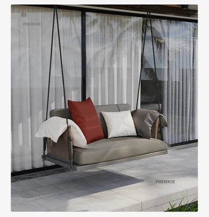 Nordic Patio Swings Indoor Balcony Hanging Basket Chair Home Single Double Rope Hanging Basket Hanging Chairs Outdoor Furniture