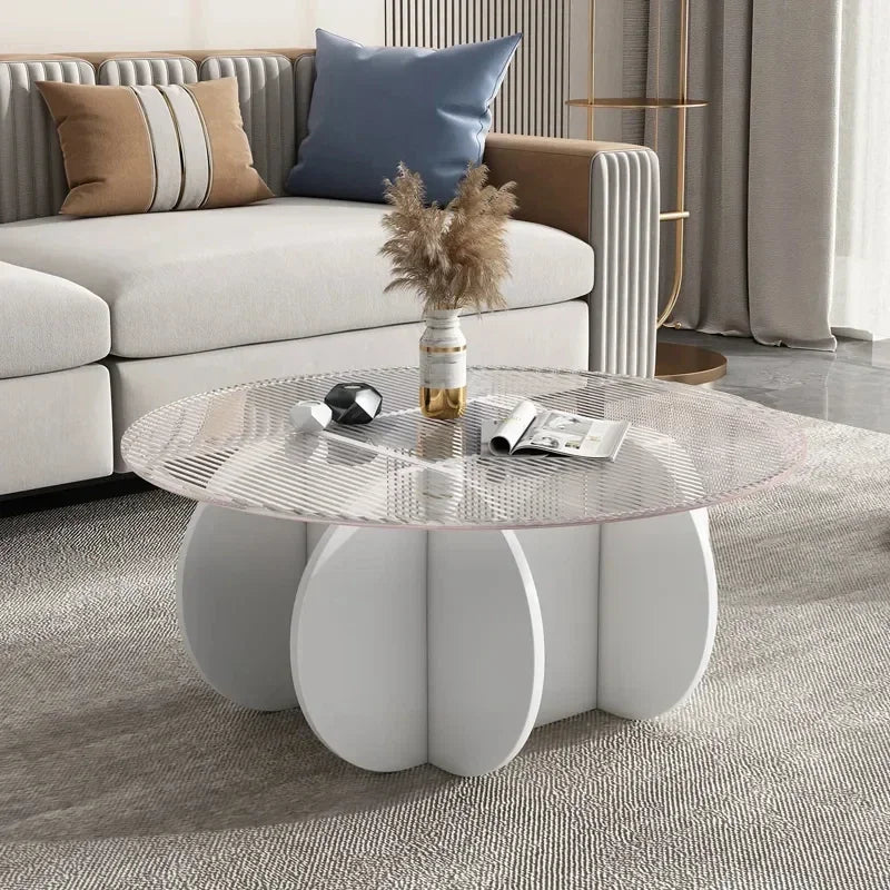Unique Display Coffee Table Clear Ornaments Aesthetic Minimalist Coffee Table Luxury Design Mesa Centro Salon Home Furniture