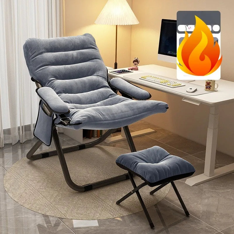 Folding recliner student dormitory computer chair household bedroom lazy small sofa balcony single casual back chair