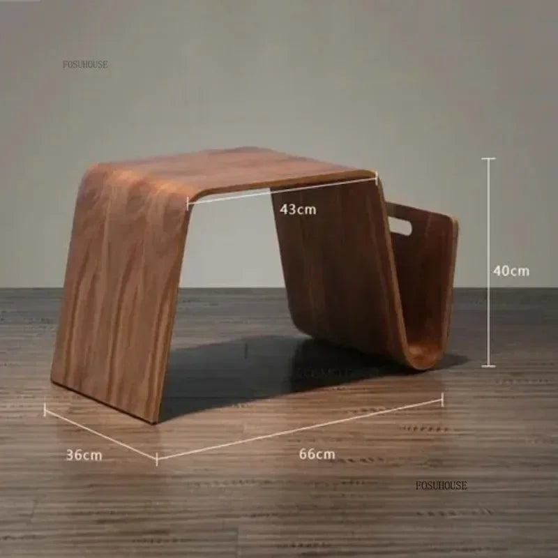 Designer Bentwood Plywood Coffee Table Mid Century Modern End Table Living Room Furniture Side Bed Table for Laptop w