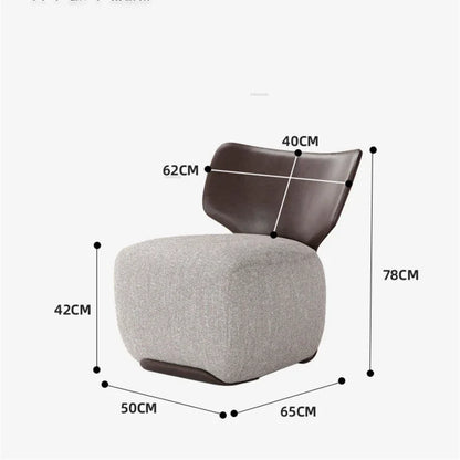 Modern Designer Leisure Living Room Chair Balcony Back Chair Living Room Furniture Nordic Luxury Small Apartment Lazy Sofa Chair