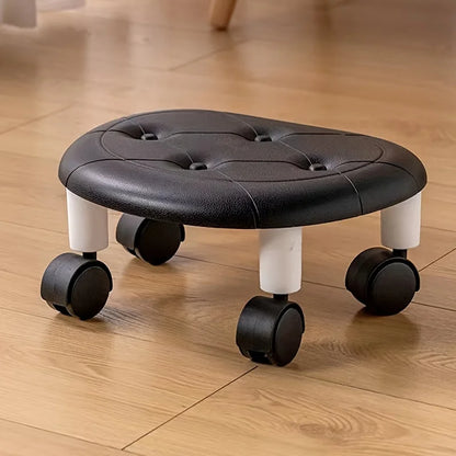 Mobile Plastic Leisure Chair with Silent Casters, Flexible Movement, Eco‑friendly and Durable Plastic Material