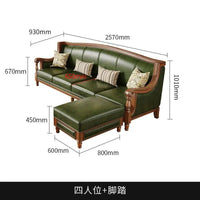 Customizable 123 combination first layer cowhide living room villa sofa