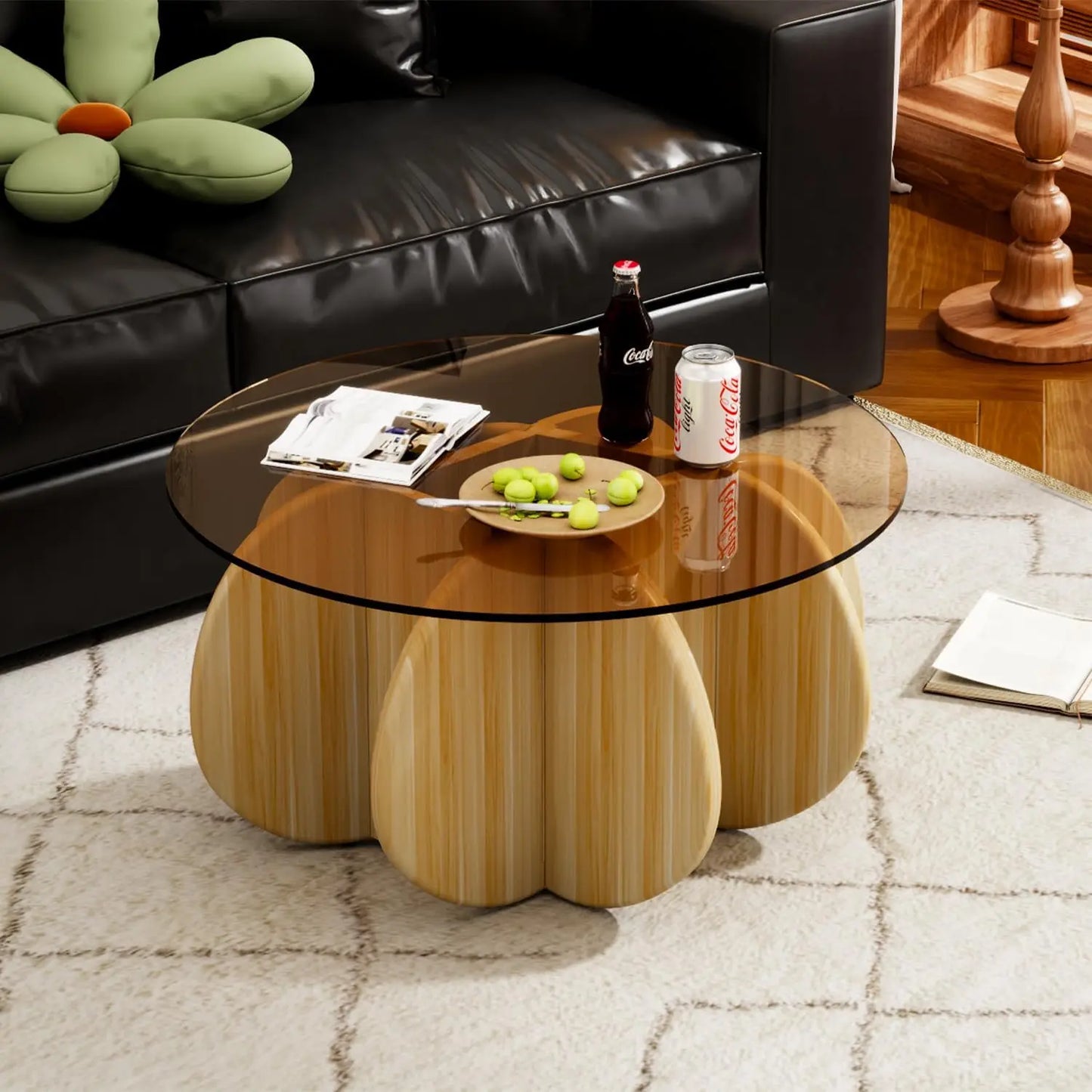 Unique Display Coffee Table Clear Ornaments Aesthetic Minimalist Coffee Table Luxury Design Mesa Centro Salon Home Furniture