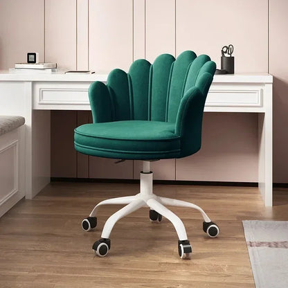 Nordic Fabric Petal Office Chairs For Student Study Desk Chair Creative Lift Backrest Computer Chair Home Bedroom Gaming Chairs