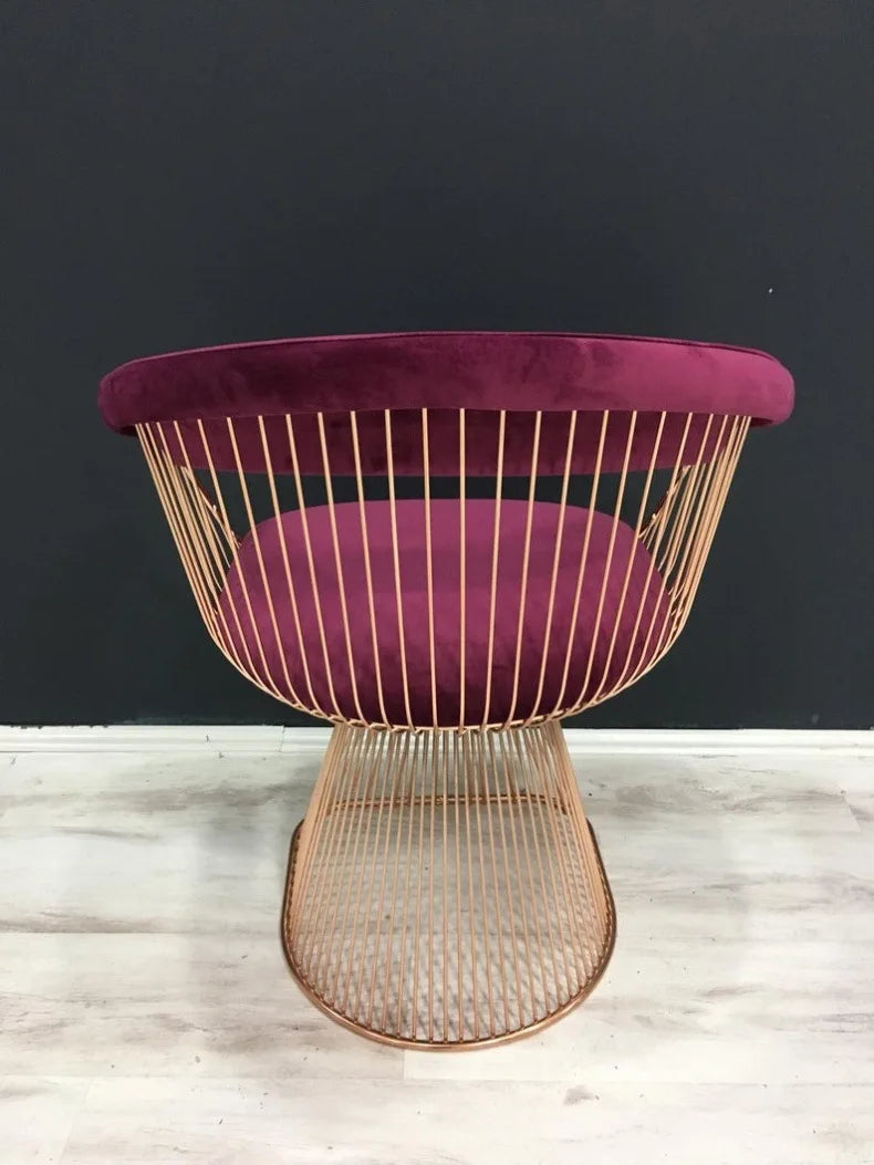 High end, stainless steel, dining chair, single sofa chair designer