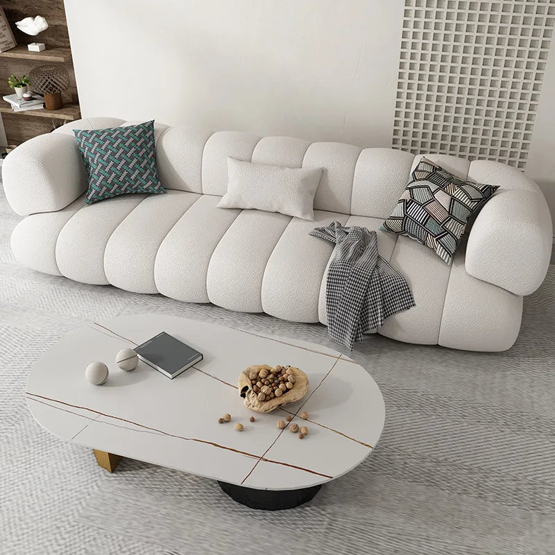 Italian Modern Style Luxury Apartment Hotel Living Room Furniture Sofa Set 3 Seater Sofa White Velvet Modern Sofa Couch