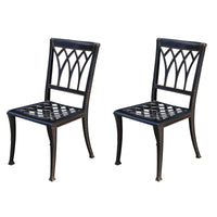 2-Piece Set Cast Aluminum Chairs Outdoor Chair Set Garden Chair Weather-Resistant Patio Metal Chair Bistro Chair