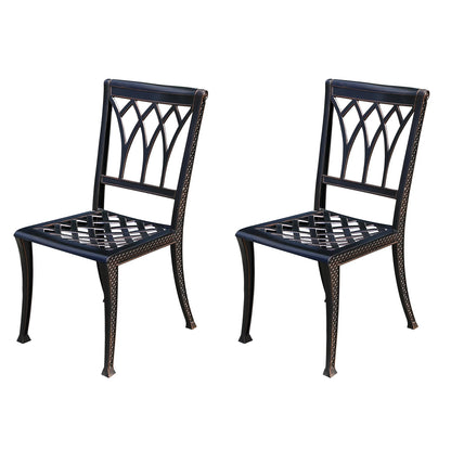 2-Piece Set Cast Aluminum Chairs Outdoor Chair Set Garden Chair Weather-Resistant Patio Metal Chair Bistro Chair