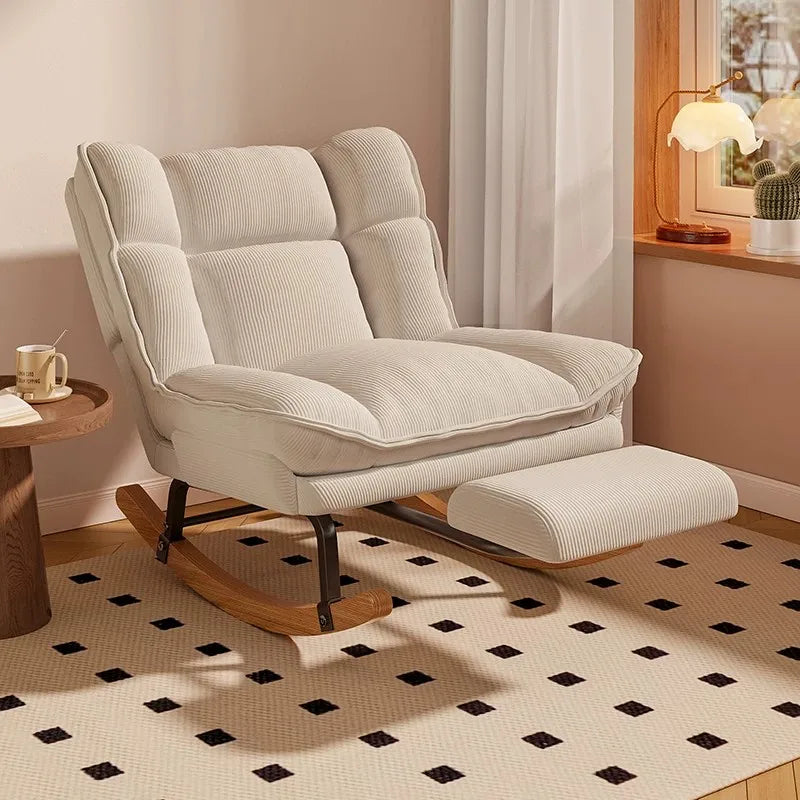 Lazy sofa reclining and sleeping rocking chair household balcony leisure reclining chair living room bedroom single sofa chair