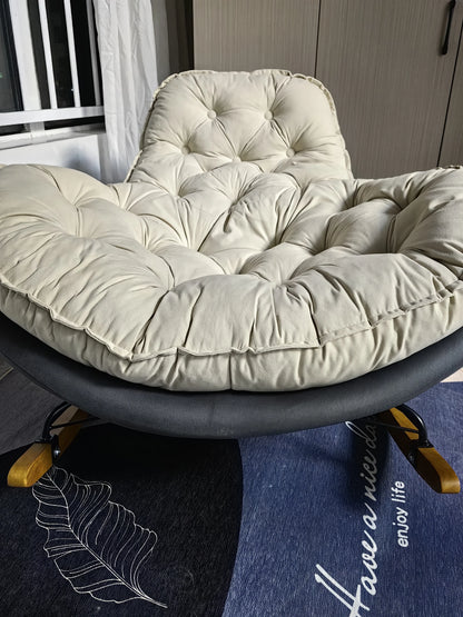 Elegant Nordic Rocking Chair for Living Room Single Penguin Chair Cozy Lazy Sofa Stylish Lounge Chair for Balcony and Patio