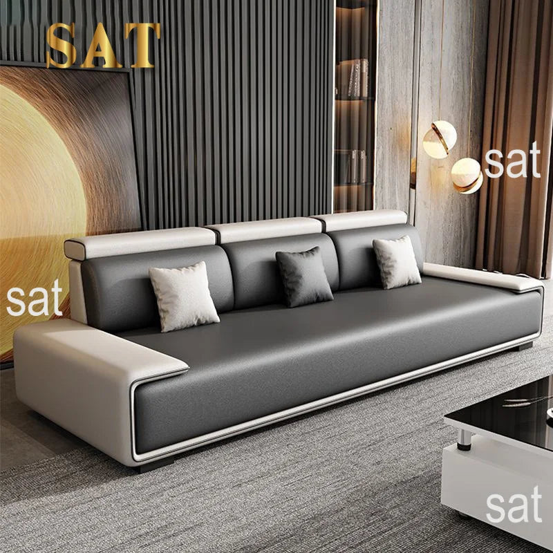 Modern Minimalist Fabric Sectional Sofa Set for Home and Mall Living Room Furniture