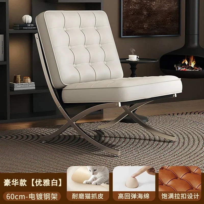 Balcony Throne Relax Reading Modern Room Decor Fashion Chairs Black Metal Living Room Chairs Comfortable Sillones Home Design
