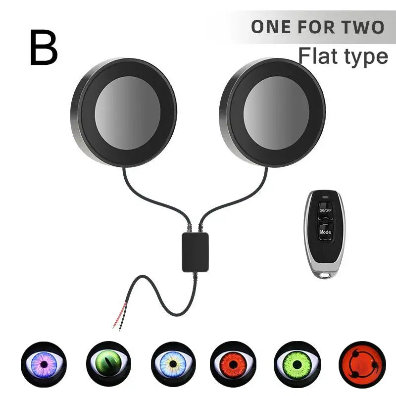 Car Devil Eye LED Headlight 6 Low Light Modes Control The Atmosphere In The Car Universal Motorcycle Lens Headlight