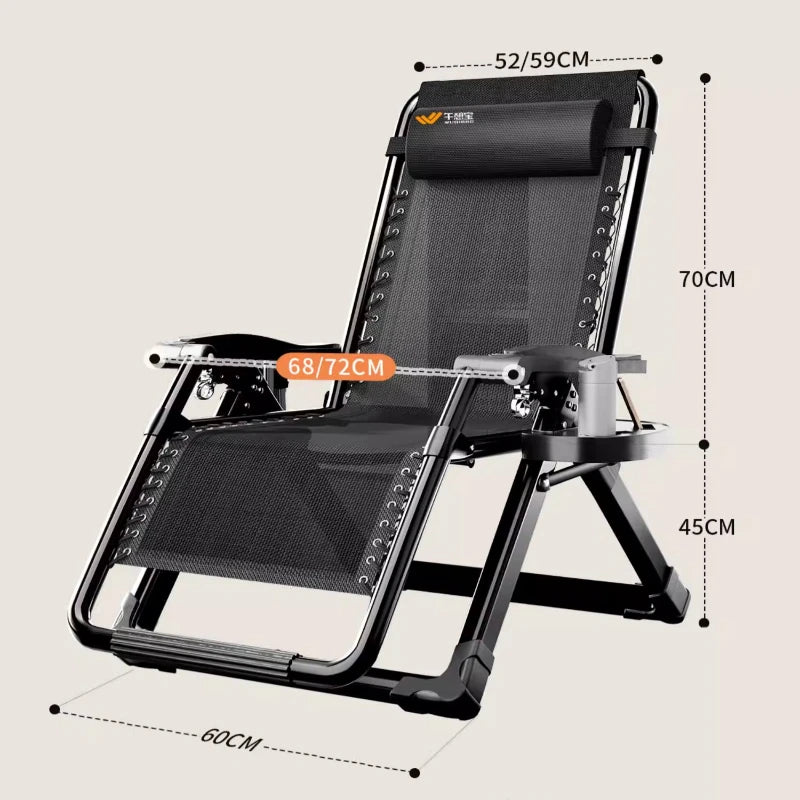 Recliner Chair Folding Lounge Nap Chair Reclining Armchair Adjustable Sofa Couch Rest Seat for Living Room Balcony Office Indoor