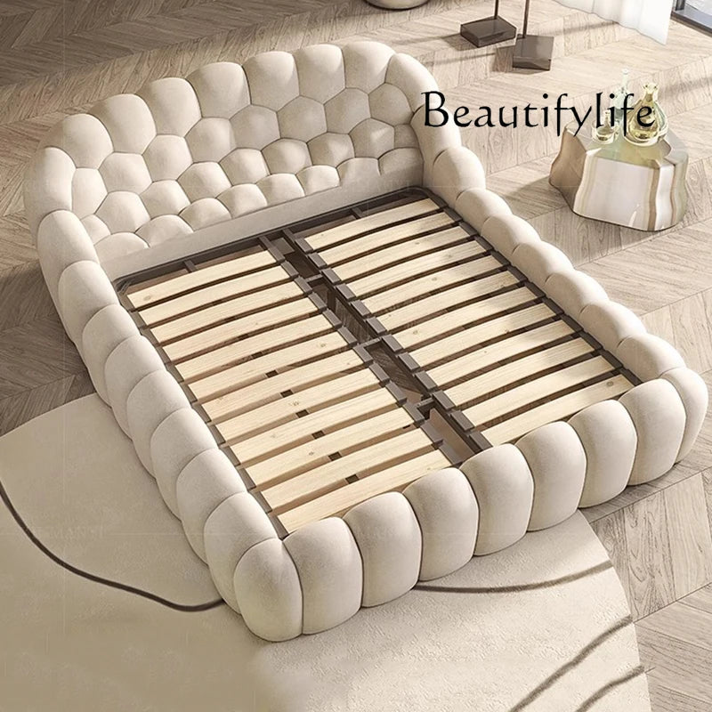 R Luxury Double Bed Modern Floor Design Wooden Space Saving Japanese Soft Cheap Bed Comfortable Cama Solteiro Unique Furniture