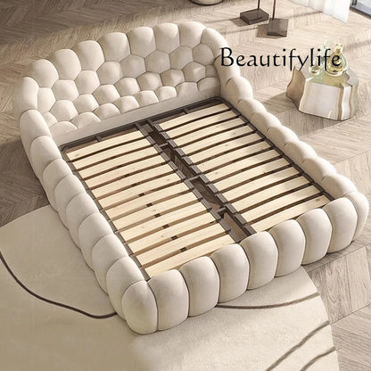R Luxury Double Bed Modern Floor Design Wooden Space Saving Japanese Soft Cheap Bed Comfortable Cama Solteiro Unique Furniture