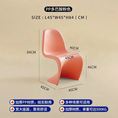 Nordic Home Modern Dining Chair Ins Simple Chair Negotiation Internet Celebrity Plastic Back Pan Dong Chair Makeup Stool