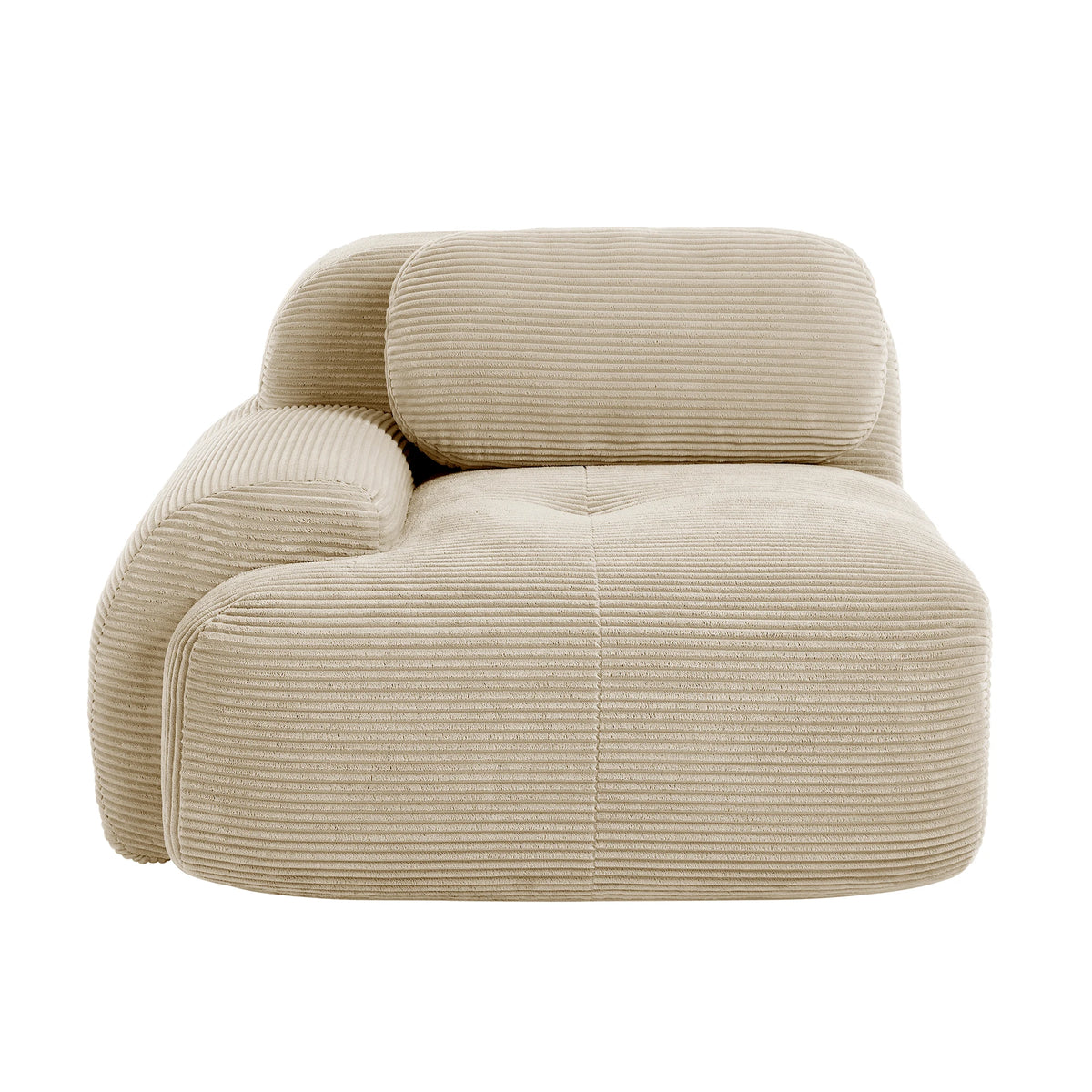 1piece Modern Lovely Sofa Without Armrests with Cushion, Living Room Furniture, Modular Corner Sofa, Premium Cordstock Fabric