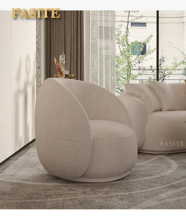 Italian Floor Sofa Living Room Nordic Velvet Minimalist Wooden Lounge Couch Curved Office Fabric Meubels Woonkamer Home Decor
