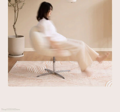 Design creative leisure chair Modern study leisure sofa chair Bedroom lift rotating dressing and makeup chair