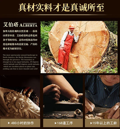 A55 European dining table andchairs American marble round table with turntable solid wood carving flower luxury champagne gold r