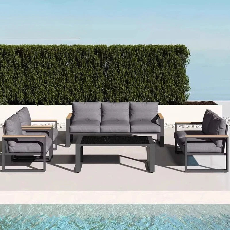 Outdoor villa, garden terrace, sofa courtyard, waterproof sunscreen sofa chair, furniture, leisure hotel B&B sofa
