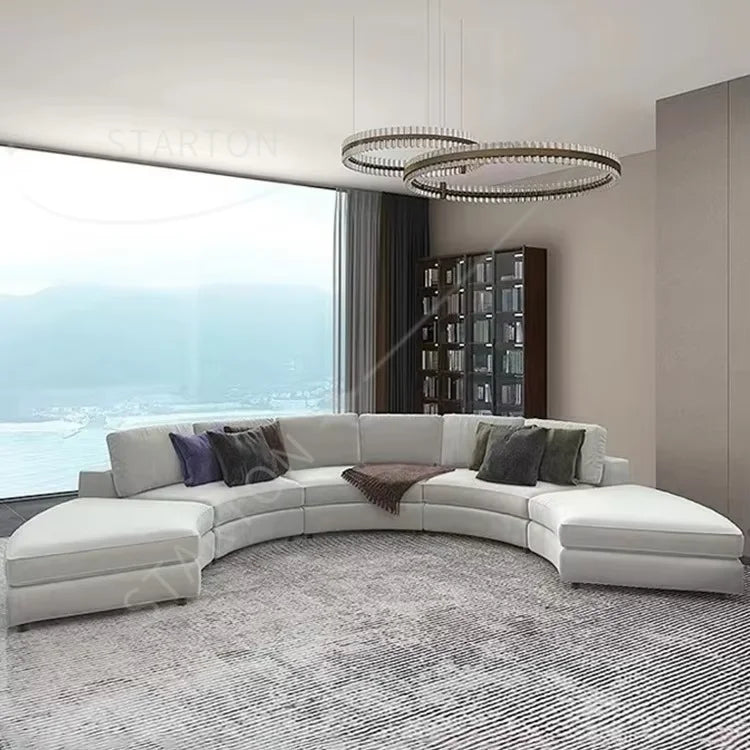 Modern Design Large Circular Sofa Combination Living Room Sofa Light Luxury Hotel Lobby Reception Beauty Salon Club Leisure Sofa