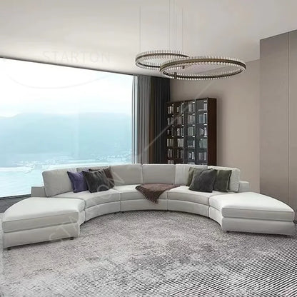 Modern Design Large Circular Sofa Combination Living Room Sofa Light Luxury Hotel Lobby Reception Beauty Salon Club Leisure Sofa