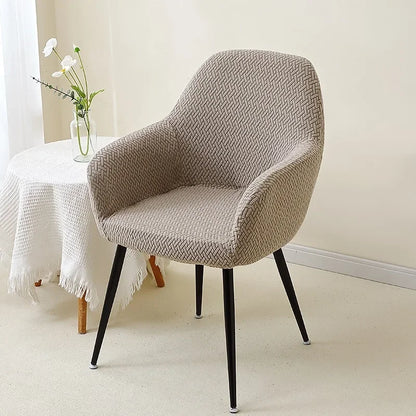 1/2pcs Jacquard Chair Covers High Arm Dining Chair Cover Elastic Chair Seat Slipcover Protector for Wedding Living Room Home