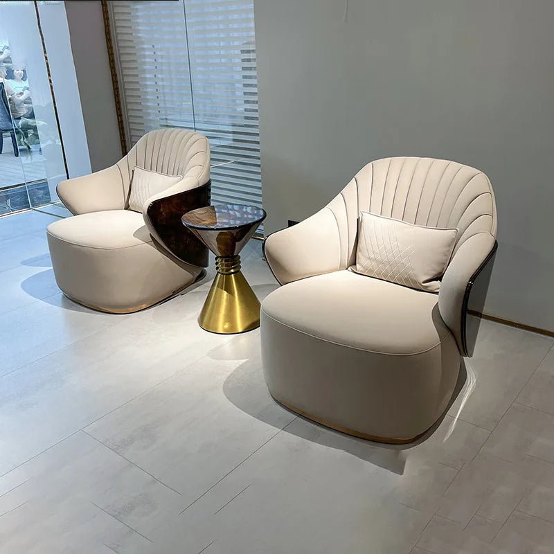 Italian Sofa Lazy Single Sofa Chair Backrest Reclining Chair Accent Leisure Chair For Home Hotel