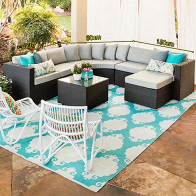 Imitation rattan sofa leisure courtyard garden sun room outdoor outdoor balcony corner waterproof