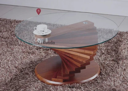 Table basse moderne en verre blanc, dernière conception de haute qualité