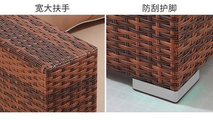 Outdoor sofa leisure balcony set combination villa courtyard sales office lazy rattan furniture small apartment rattan sofa