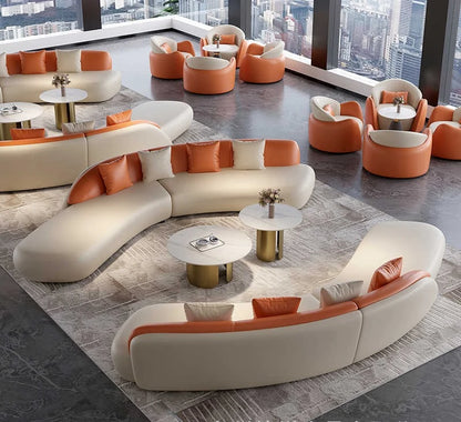 Business office meeting guests negotiation sofa sales office combination VIP