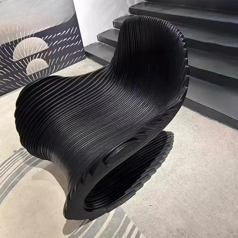 Furniture Modern Living Room Art Furniture Simple Solid Wood Irregular Unique Leisure Single Armchair Family Hotel