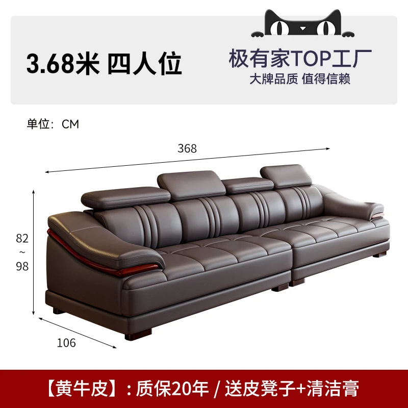 Nordic Genuine Leather Sofas Luxury Armchairs Cinema Comfortable Sofas Living Room Design Fauteuils Salon Home Furniture