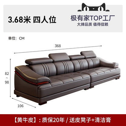 Nordic Genuine Leather Sofas Luxury Armchairs Cinema Comfortable Sofas Living Room Design Fauteuils Salon Home Furniture