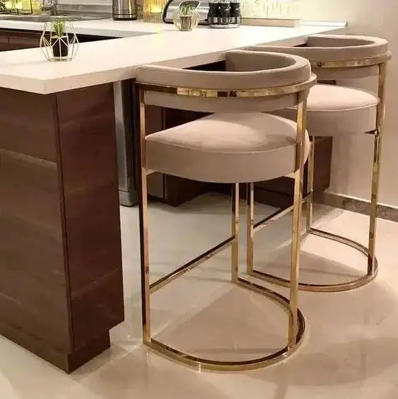 Luxury Dining Chairs Hotel Sales Office Receives Mahjong Sofa Chairs To Discuss Makeup Chairs in Nail Shops Velvet Bar Stool Hig
