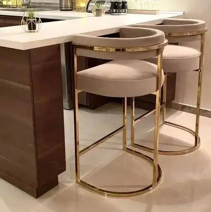 Luxury Dining Chairs Hotel Sales Office Receives Mahjong Sofa Chairs To Discuss Makeup Chairs in Nail Shops Velvet Bar Stool Hig